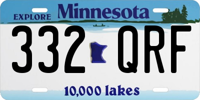 MN license plate 332QRF