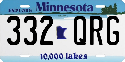 MN license plate 332QRG
