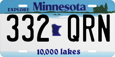 MN license plate 332QRN