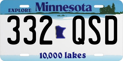 MN license plate 332QSD