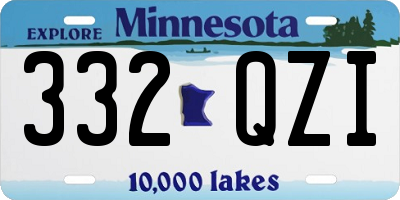 MN license plate 332QZI