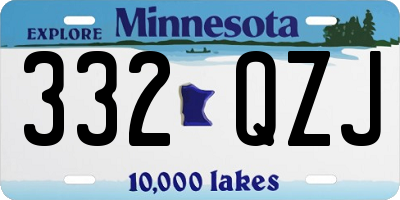 MN license plate 332QZJ