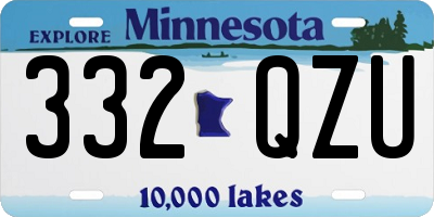 MN license plate 332QZU