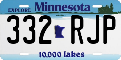 MN license plate 332RJP