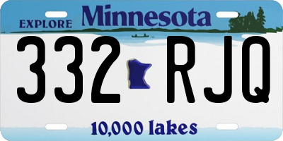 MN license plate 332RJQ