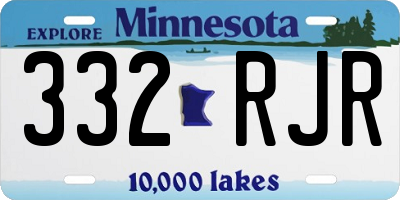 MN license plate 332RJR