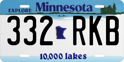 MN license plate 332RKB