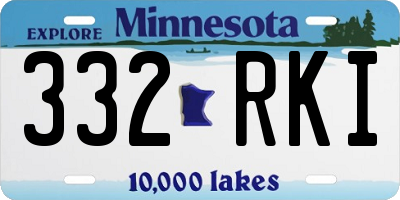 MN license plate 332RKI