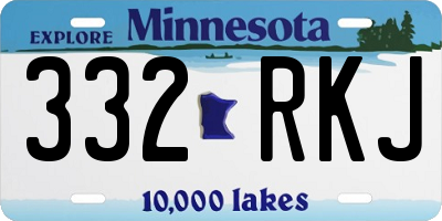 MN license plate 332RKJ