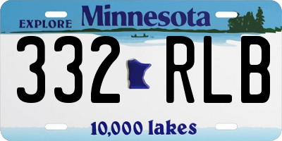 MN license plate 332RLB