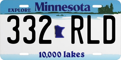 MN license plate 332RLD