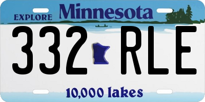 MN license plate 332RLE