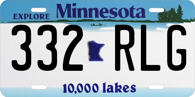 MN license plate 332RLG