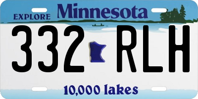 MN license plate 332RLH