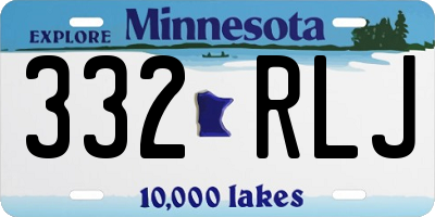 MN license plate 332RLJ