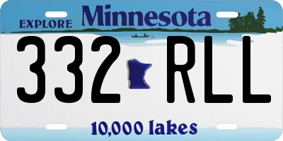 MN license plate 332RLL