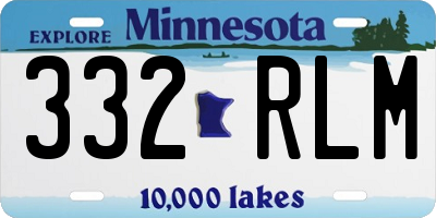 MN license plate 332RLM