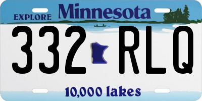 MN license plate 332RLQ