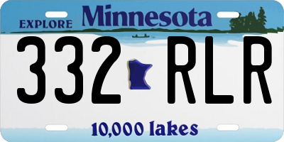 MN license plate 332RLR