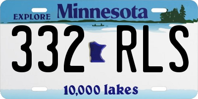 MN license plate 332RLS