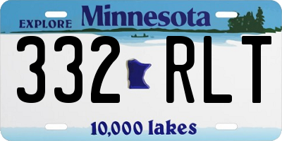 MN license plate 332RLT