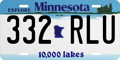 MN license plate 332RLU
