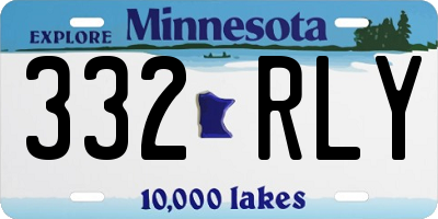 MN license plate 332RLY