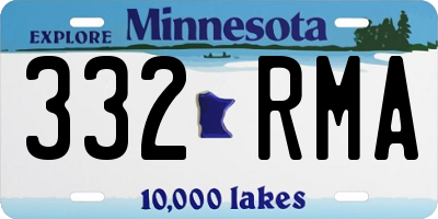 MN license plate 332RMA