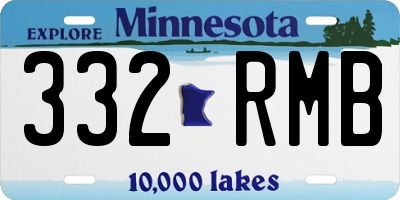 MN license plate 332RMB
