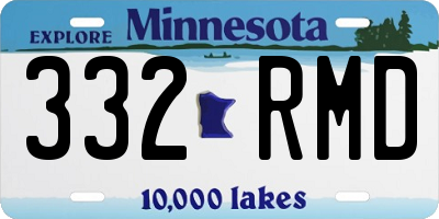 MN license plate 332RMD