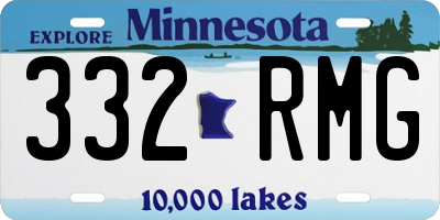 MN license plate 332RMG