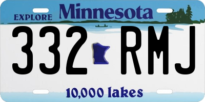 MN license plate 332RMJ