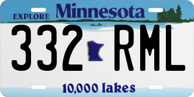 MN license plate 332RML