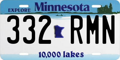 MN license plate 332RMN