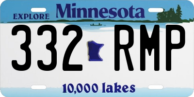 MN license plate 332RMP