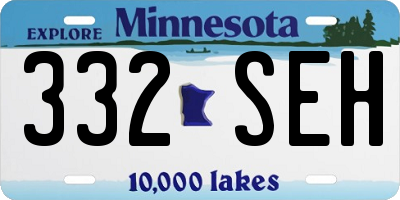 MN license plate 332SEH