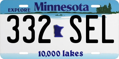 MN license plate 332SEL