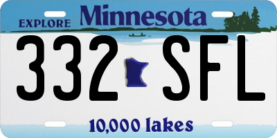 MN license plate 332SFL