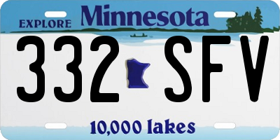 MN license plate 332SFV