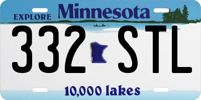 MN license plate 332STL