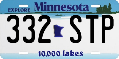MN license plate 332STP