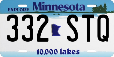MN license plate 332STQ