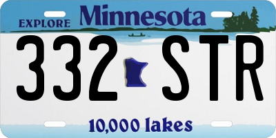 MN license plate 332STR