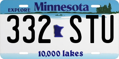 MN license plate 332STU
