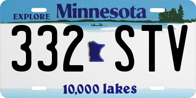 MN license plate 332STV