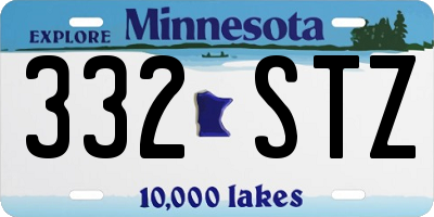 MN license plate 332STZ