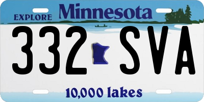 MN license plate 332SVA