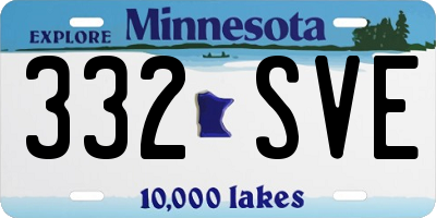 MN license plate 332SVE