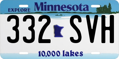 MN license plate 332SVH
