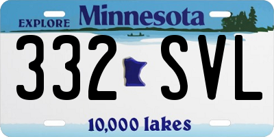 MN license plate 332SVL